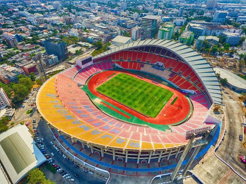 Toàn cảnh sân Rajamangala nhìn từ trên cao