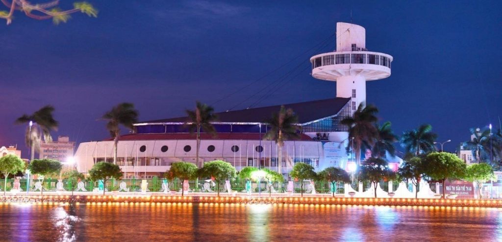 Nhà thi đấu Hải Dương nhìn từ bên ngoài