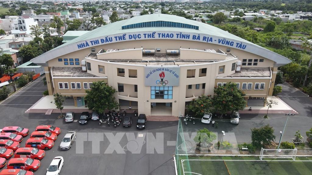 Bên trong nhà thi đấu Thành phố Bà Rịa