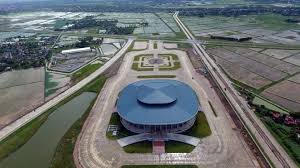Nhà thi đấu Hà Nam giữa khu vực xung quanh