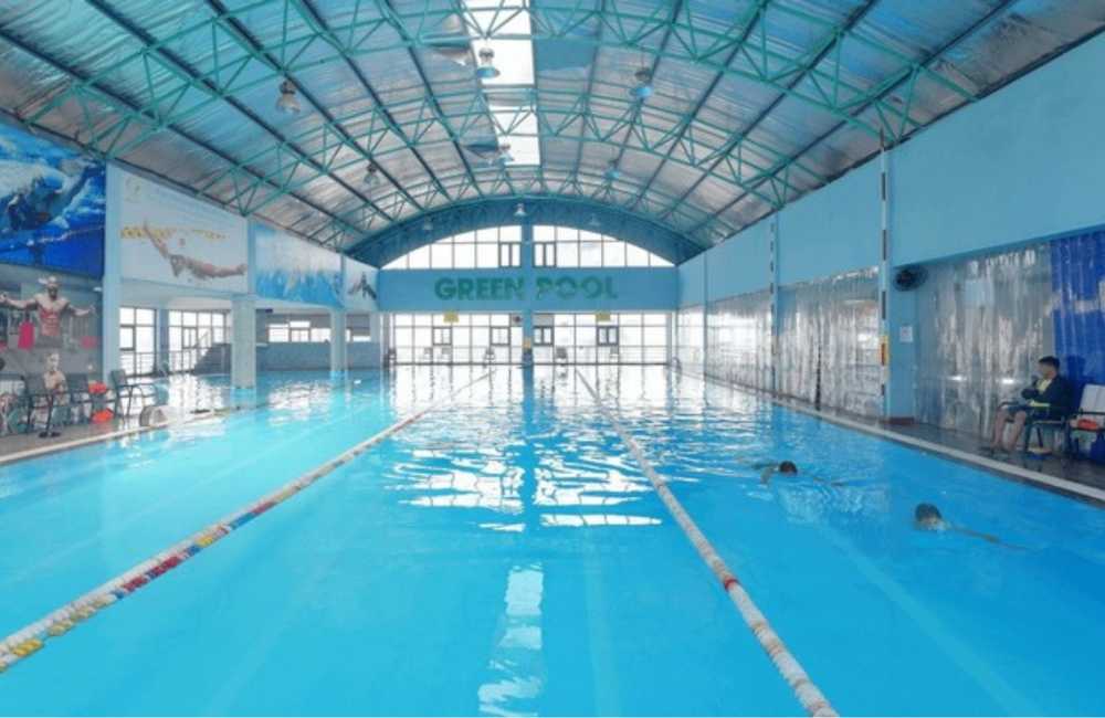 Toàn cảnh bể bơi trong Cung thể thao dưới nước