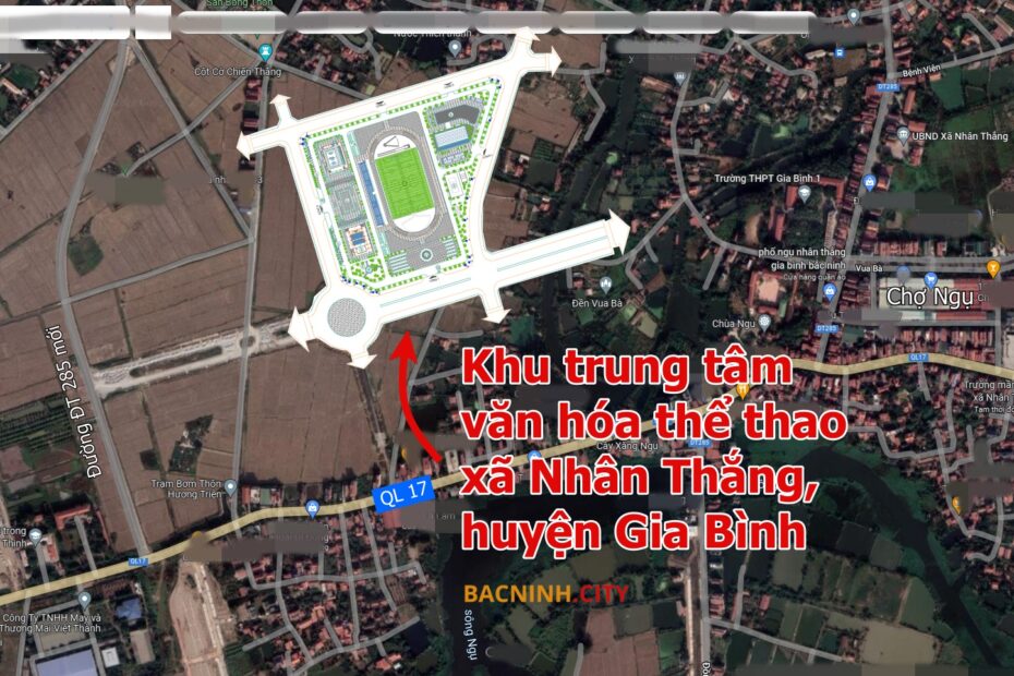 Khuôn viên trung tâm văn hóa xã Nhân Thắng