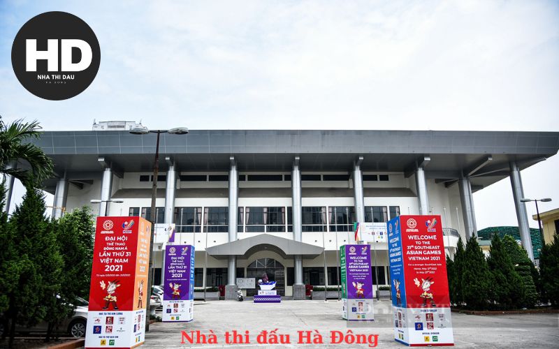 Mặt tiền Nhà thi đấu Hà Đông