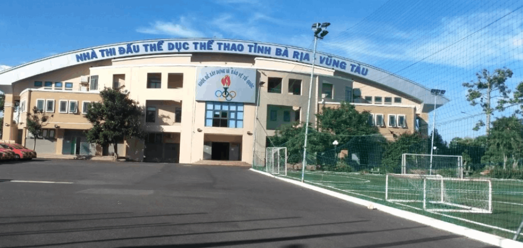 Mặt ngoài nhà thi đấu TDTT tỉnh Bà Rịa Vũng Tàu