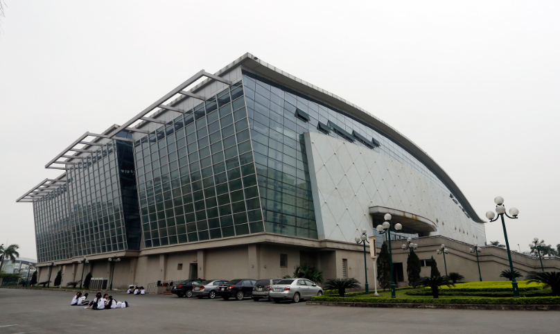 Khung mái không gian của cung thi đấu
