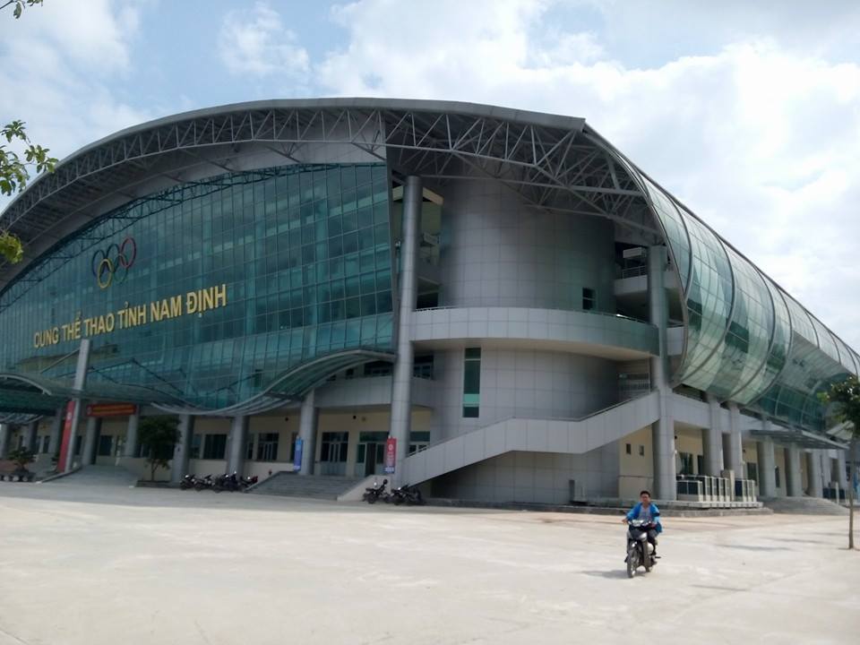 Sảnh bên trong nhà thi đấu Nam Định