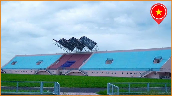 Toàn cảnh mặt tiền sân vận động Trà Vinh