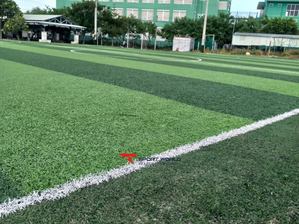 Khu sân cỏ tại sân bóng đá Chiến Sỹ