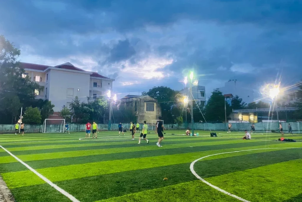 Khu vực thi đấu tại sân Lê Quý Đôn