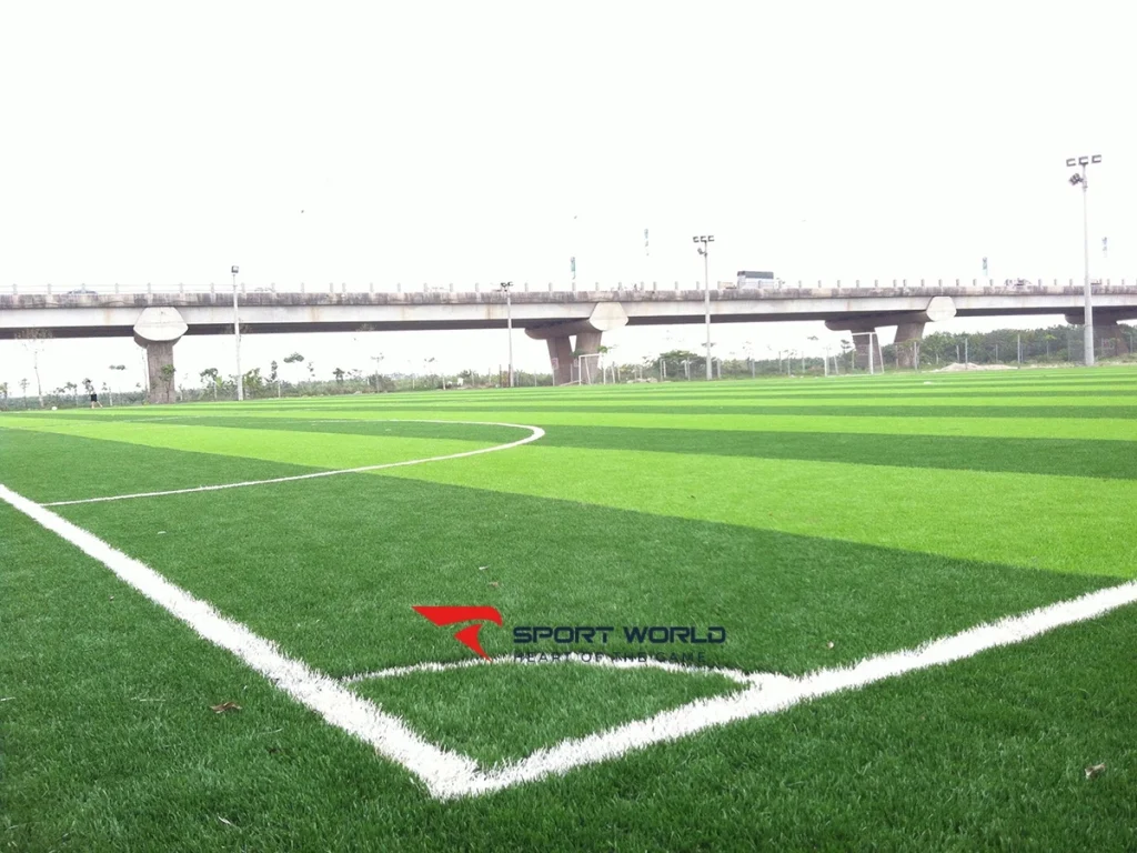 Mặt cỏ sân bóng Vietnet buổi chiều