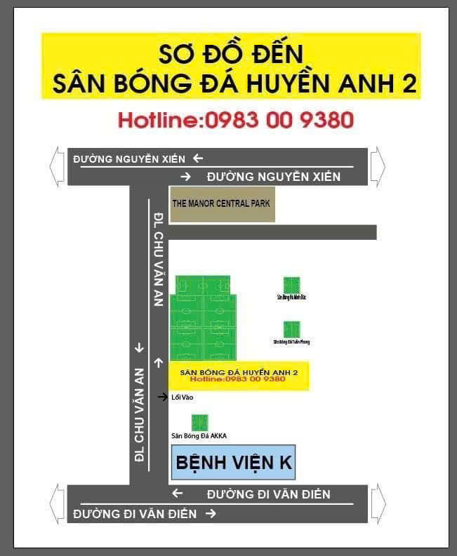 Sân bóng Huyền Anh 2 nhìn từ trên cao
